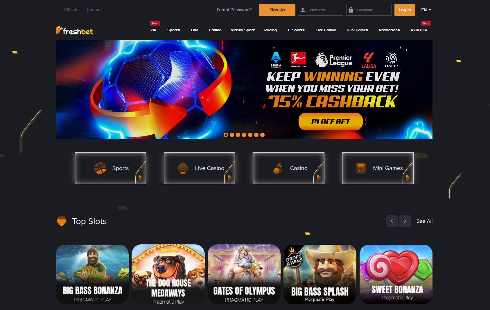 Freshbet site preview